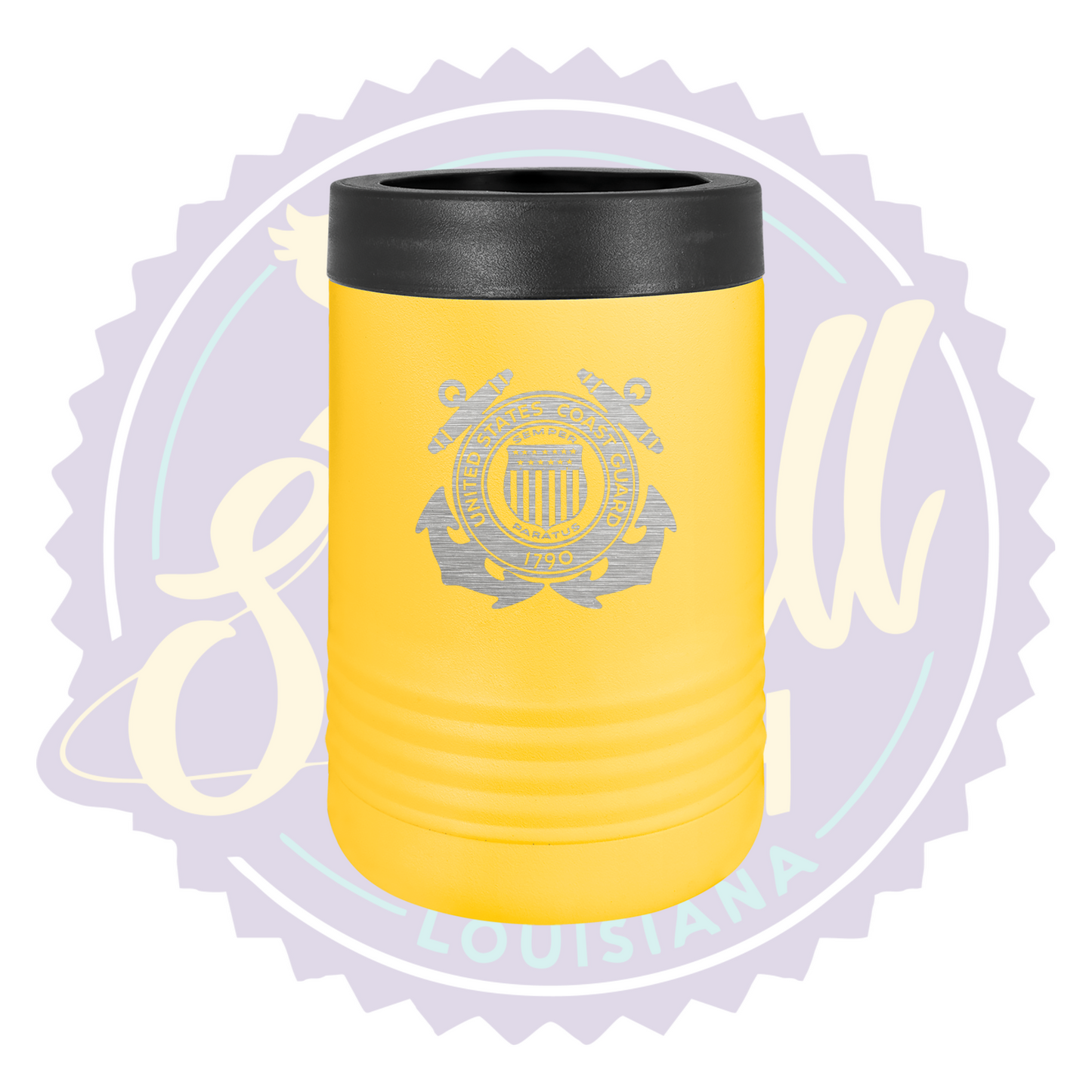 Coast Guard Laser Engraved Can Beverage Holder