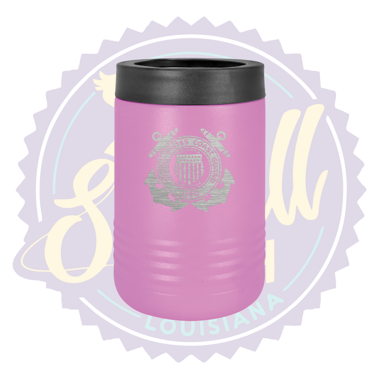 Coast Guard Laser Engraved Can Beverage Holder