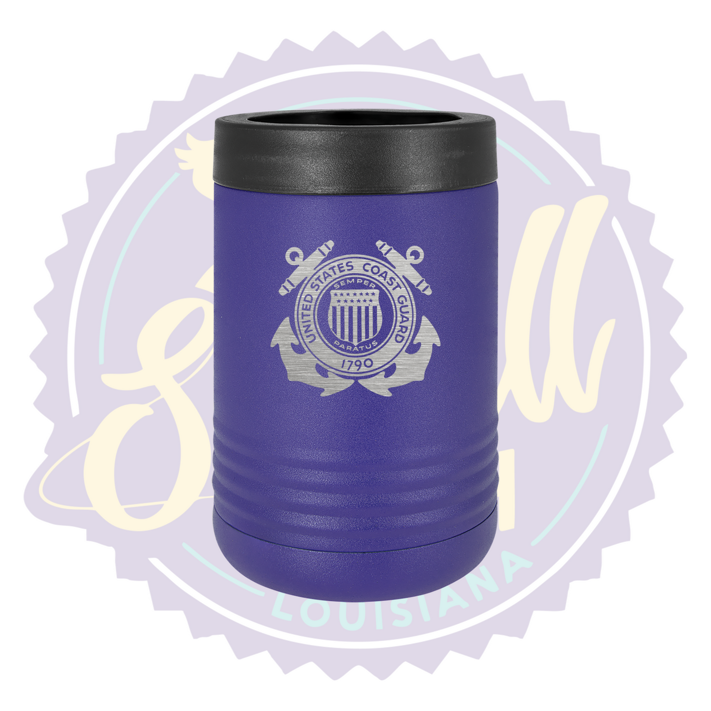 Coast Guard Laser Engraved Can Beverage Holder