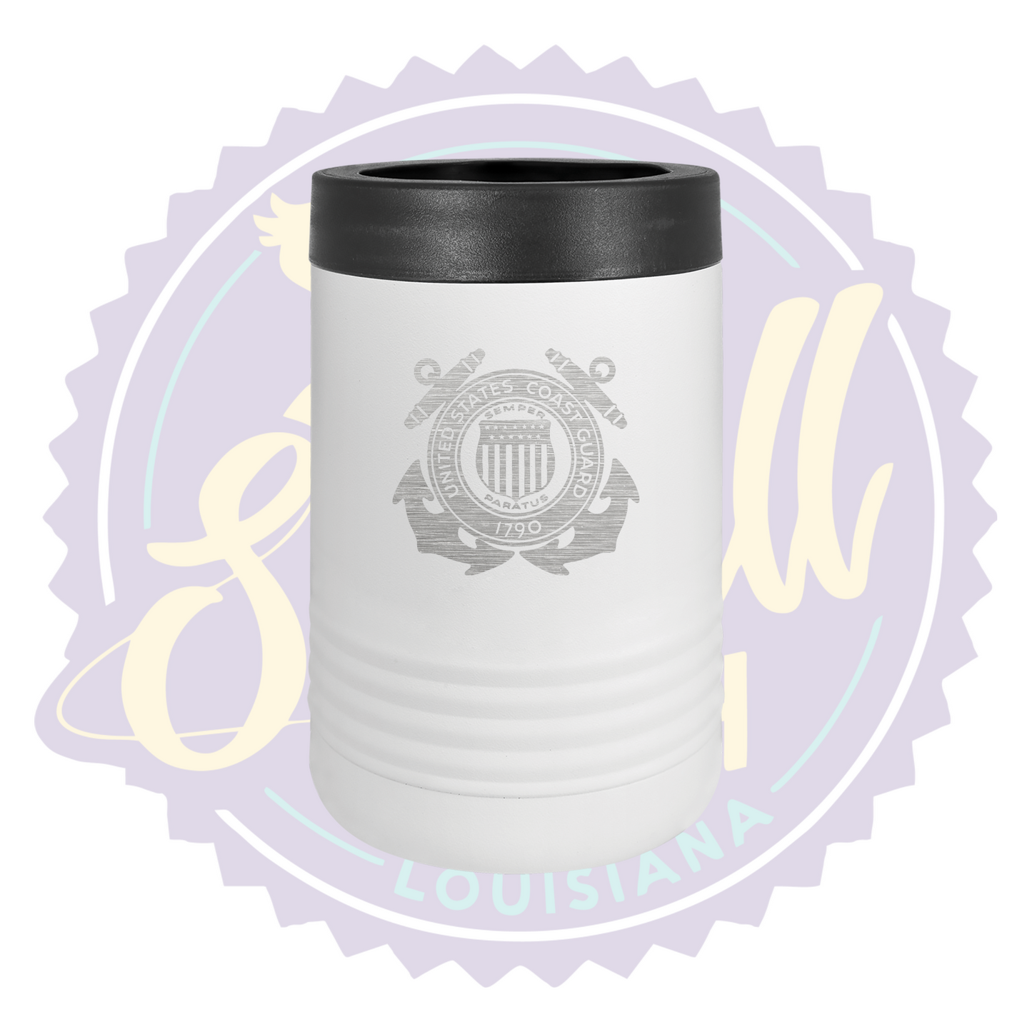 Coast Guard Laser Engraved Can Beverage Holder