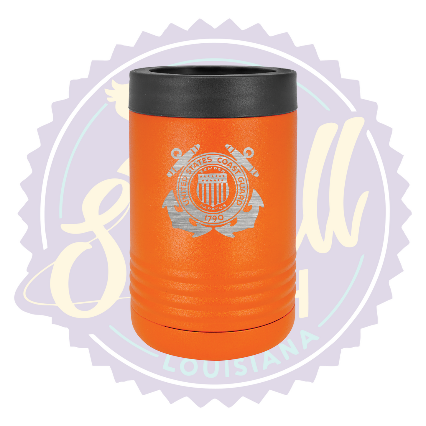 Coast Guard Laser Engraved Can Beverage Holder