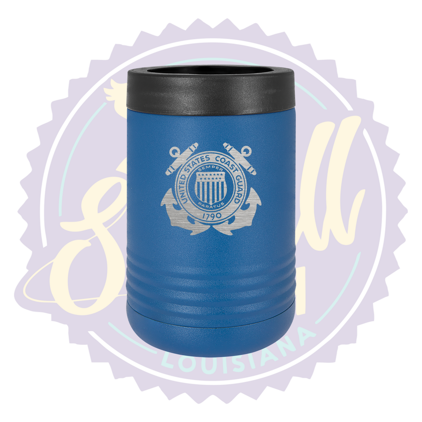 Coast Guard Laser Engraved Can Beverage Holder