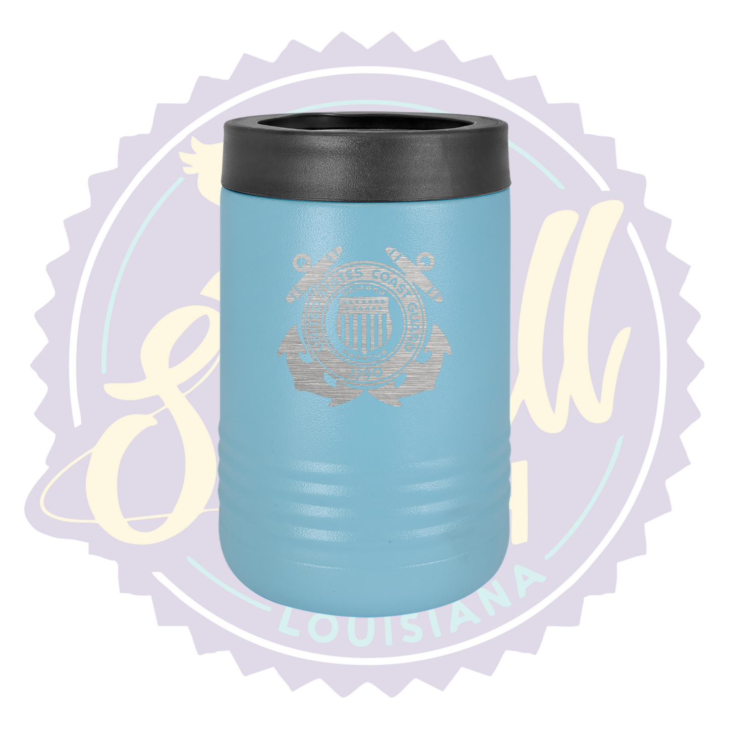 Coast Guard Laser Engraved Can Beverage Holder