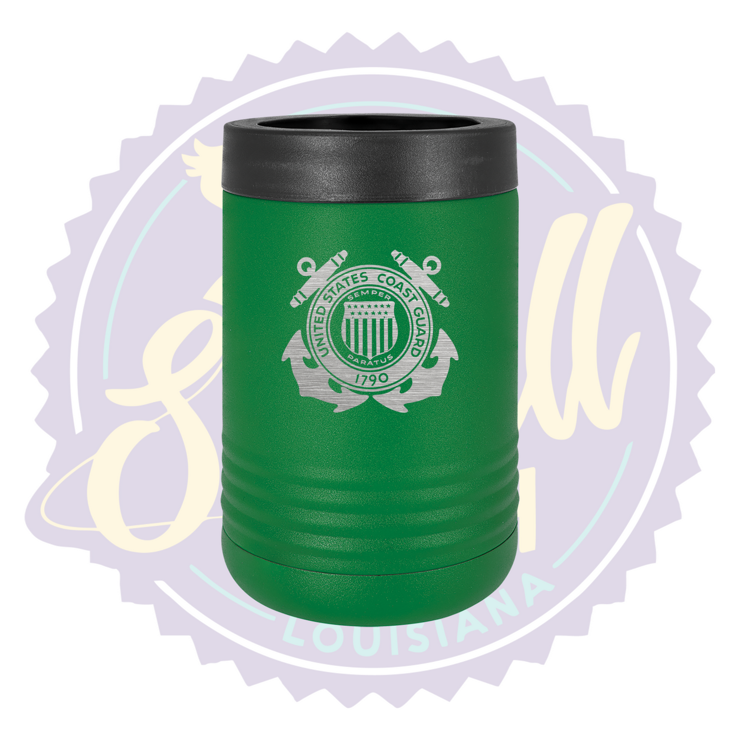 Coast Guard Laser Engraved Can Beverage Holder