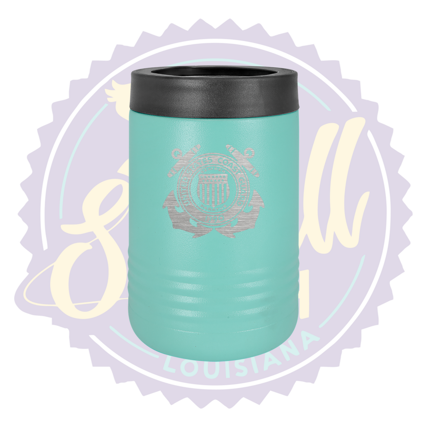 Coast Guard Laser Engraved Can Beverage Holder