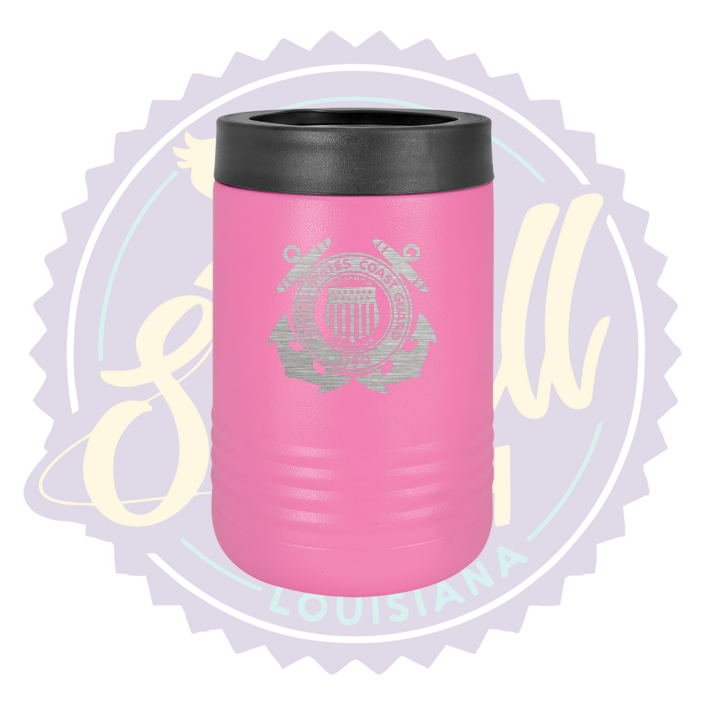 Coast Guard Laser Engraved Can Beverage Holder