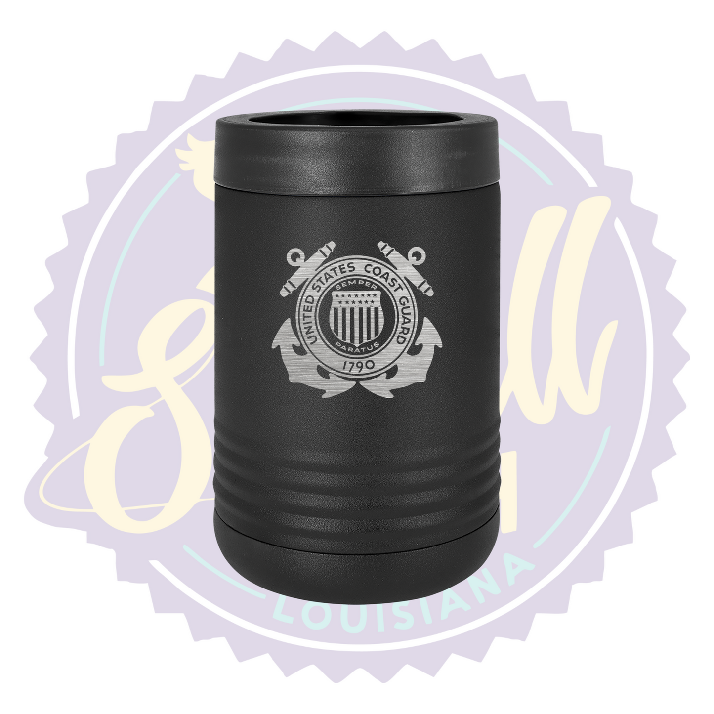 Coast Guard Laser Engraved Can Beverage Holder