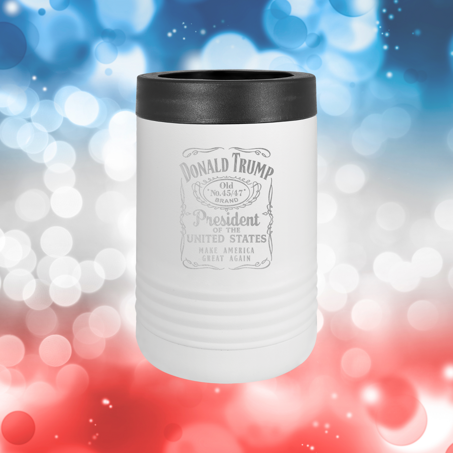 Trump 45/47 Whiskey Can Beverage Holder
