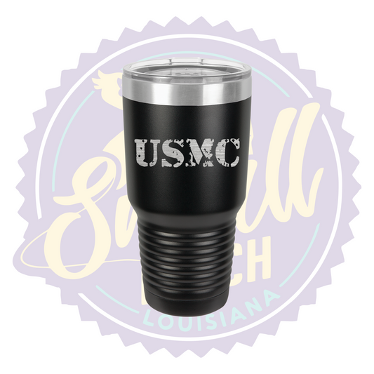 USMC Laser Engraved Tumbler