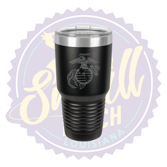 USMC Eagle Globe Laser Engraved Tumbler
