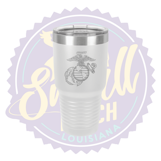 USMC Eagle Globe Laser Engraved Tumbler