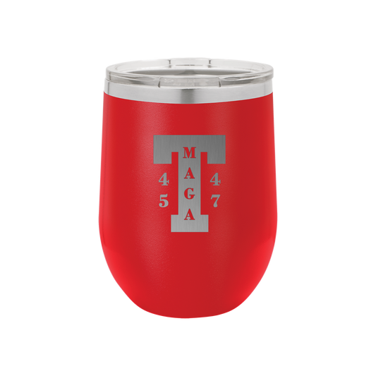 Trump 45/47 T MAGA 12oz Wine Tumbler
