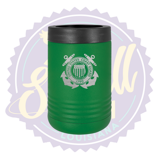 Coast Guard Laser Engraved Can Beverage Holder
