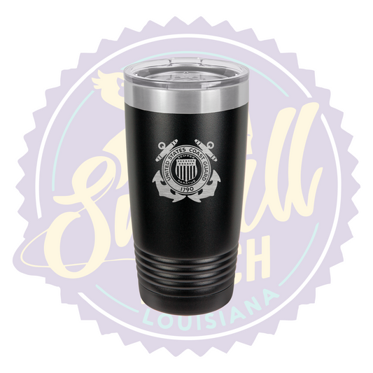 Coast Guard Laser Engraved Tumbler