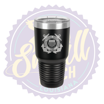 Coast Guard Laser Engraved Tumbler