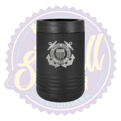 Coast Guard Laser Engraved Can Beverage Holder