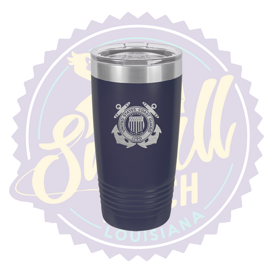 Coast Guard Laser Engraved Tumbler