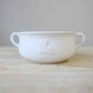 Louisiana Double Handle Bowl   White   7x2.75x5.5