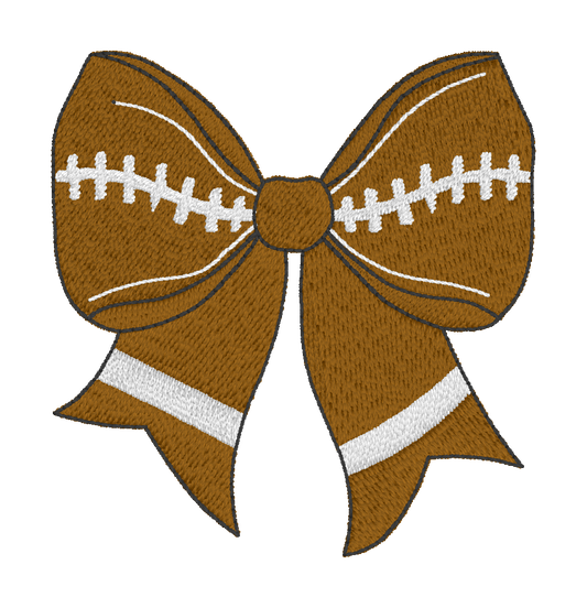 Embroidered Football Bow Fleece