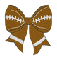 Embroidered Football Bow Fleece